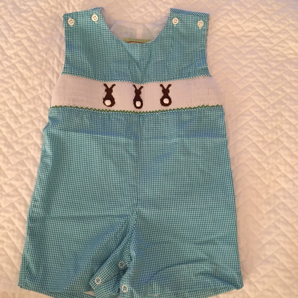 Bunny/Easter smocked Jon Jon